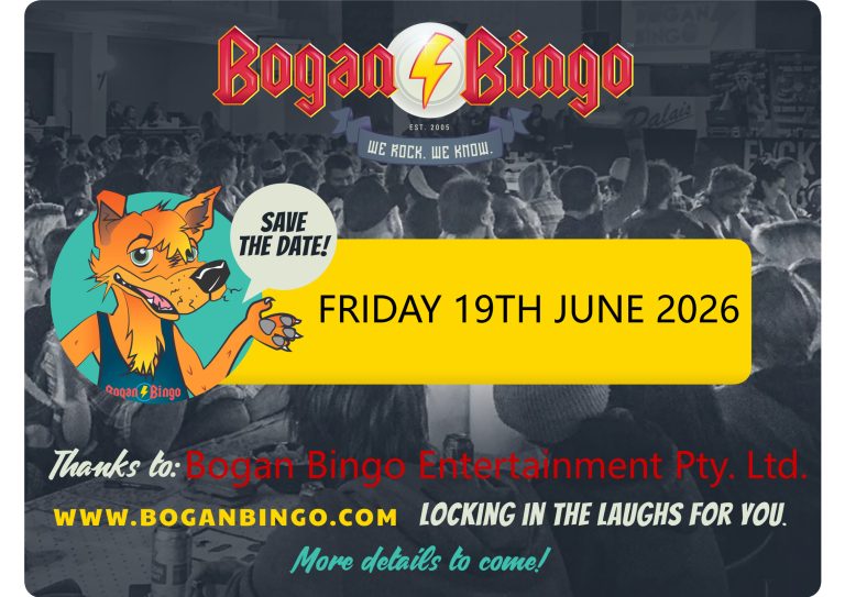 SAVE THE DATE:- Bogan Bingo is coming to the Dorset Gardens Hotel